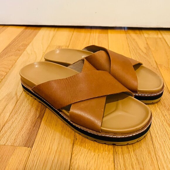 MADEWELL The Dayna Lugsole Slide Sandal in Leather Size 7.5 in EUC - Picture 5 of 16